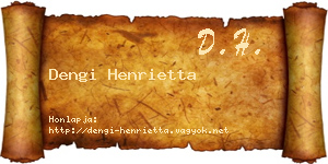 Dengi Henrietta névjegykártya