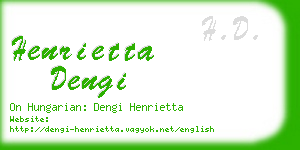 henrietta dengi business card